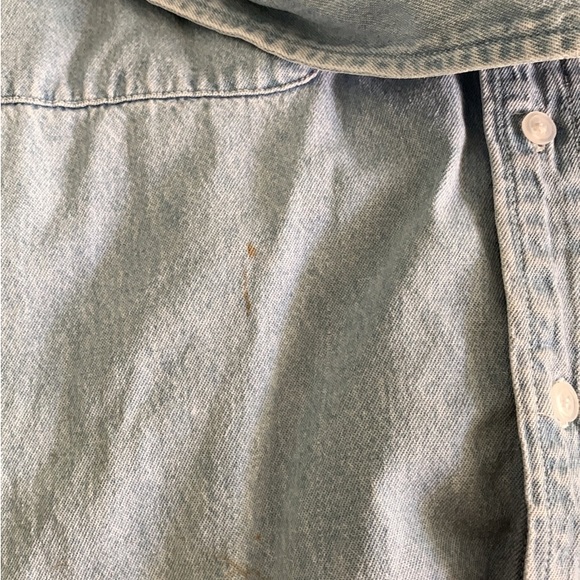 Harley Davidson Denim Shirt button down light wash long sleeve pocket men small - Picture 11 of 11